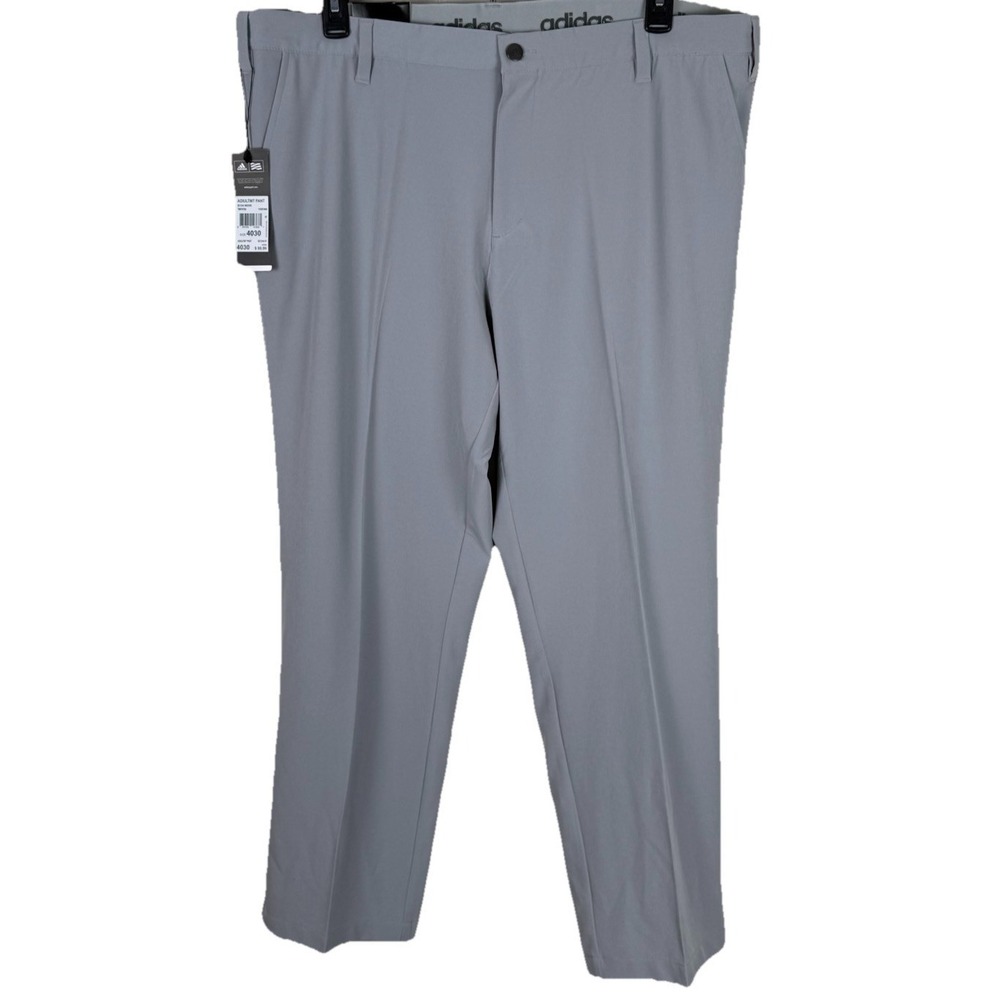 Adidas Golf Pants Mens 40x30 Gray Ultimate 365 Tapered Fit Performance Stretch